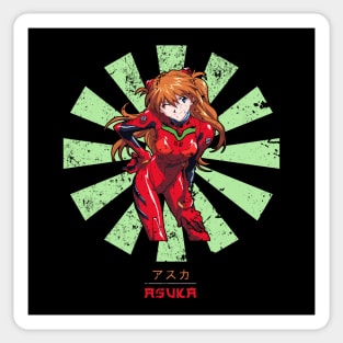 Asuka Evangelion Retro Japanese Sticker